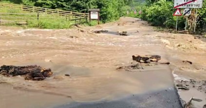 Elmosta az utat a víz, leszakították a vezetékeket a kidőlt fák