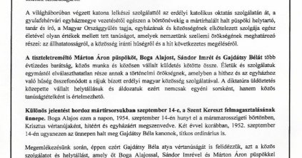 Megemlékezés Csíkkozmáson