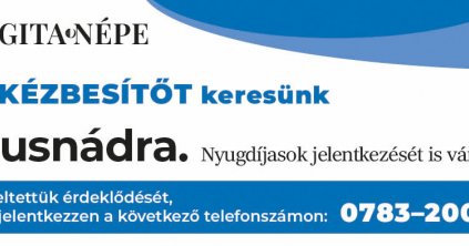 Lapkézbesítőt keresünk Újtusnádra