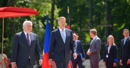 Klaus Johannis a Cotroceni-palotában fogadta a német államfőt